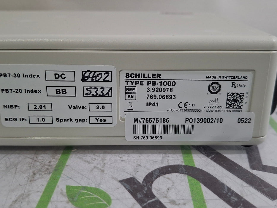 Schiller America PB-1000 Patient Monitor