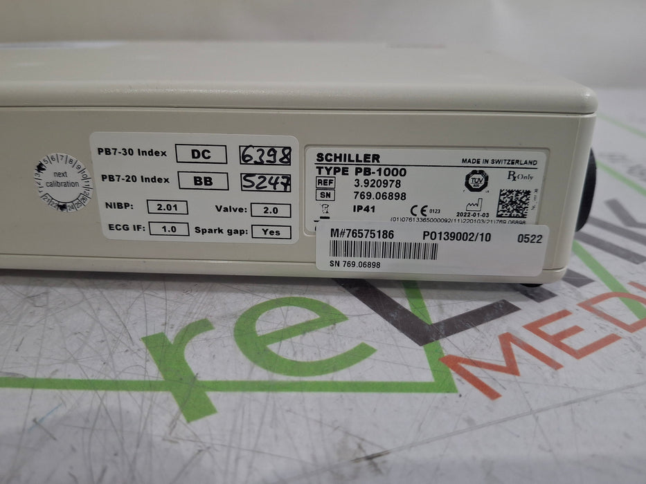 Schiller America PB-1000 Patient Monitor