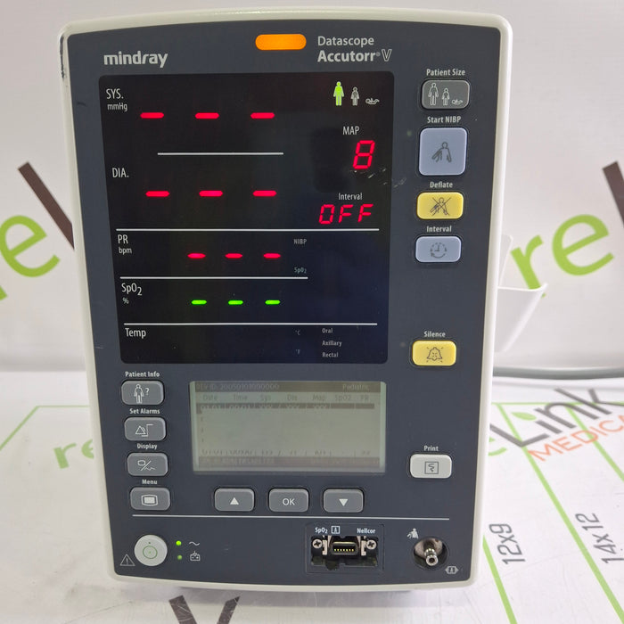 Mindray Datascope Accutorr V Vital Signs Monitor