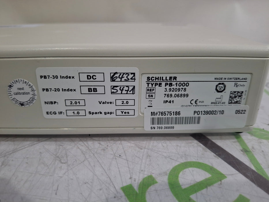 Schiller America PB-1000 Patient Monitor