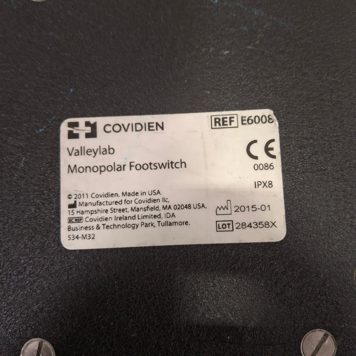 Valleylab E6008 Monopolar Electrosurgical Footswitch