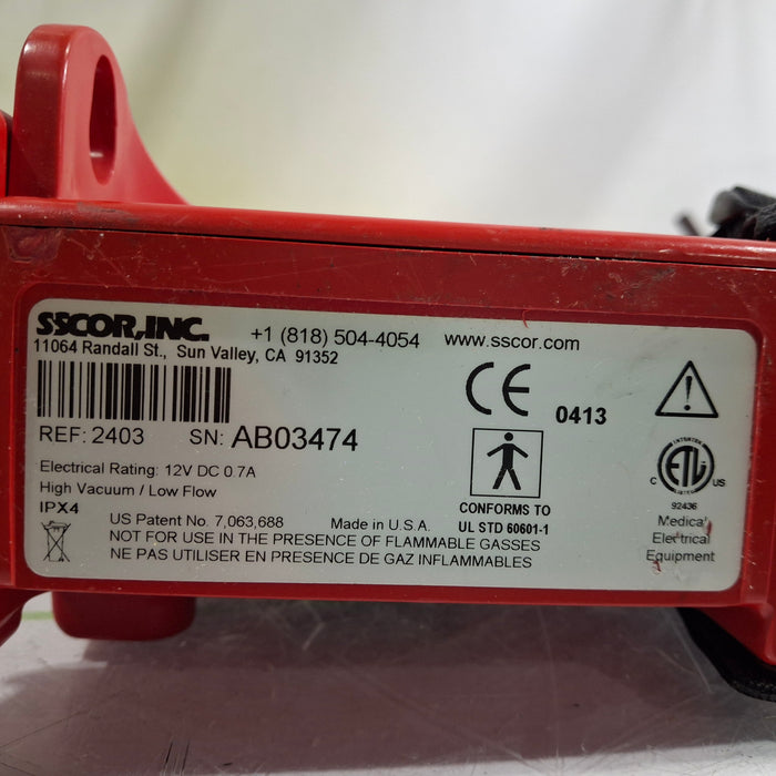 SSCOR, Inc. 2403 Quickdraw Handheld Aspirator