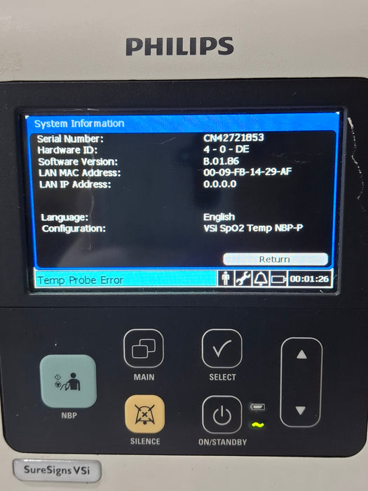 Philips SureSigns VSi Vital Signs Monitor