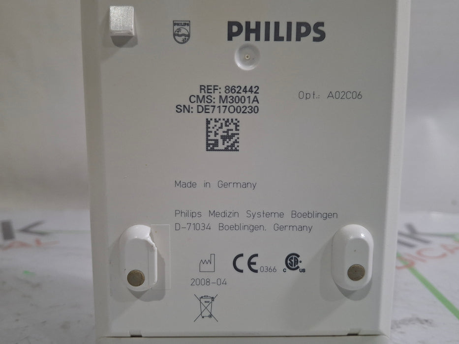 Philips M3001A-A02C06 OxiMax SpO2, NIBP, ECG, Temp, IBP MMS Module
