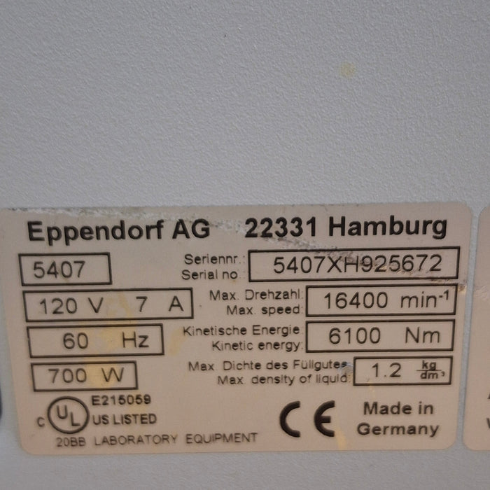 Eppendorf 5417R Centrifuge