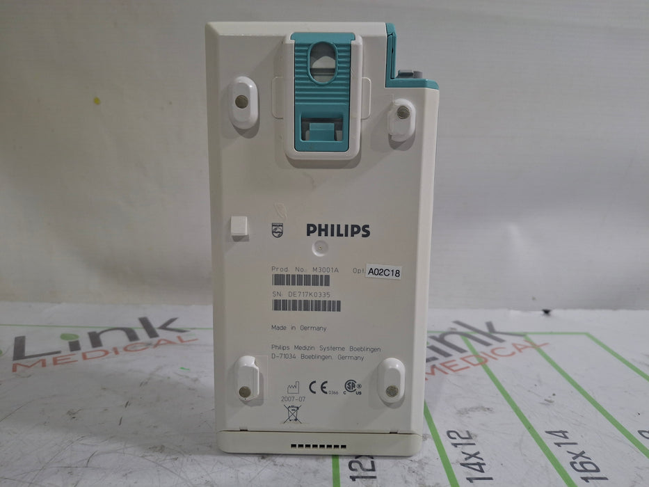 Philips M3001A-A02C18 OxiMax SpO2, NIBP, 12 lead ECG, Temp, IBP MMS Module