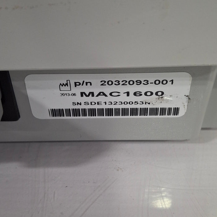GE Healthcare MAC 1600 ECG