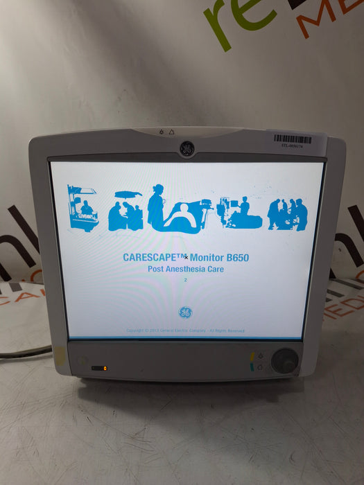GE Healthcare Carescape B650 Post Anesthesia Care Patient Monitor