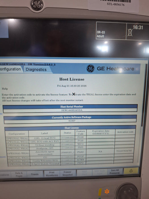 GE Healthcare Carescape B650 Anesthesia Care Patient Monitor