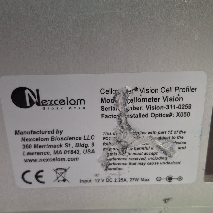 Nexcelom Bioscience LLC Cellometer Vision Image Cytometer