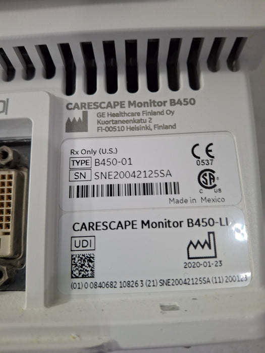 GE Healthcare Carescape B450 Patient Monitor