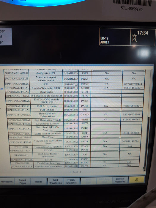 GE Healthcare Carescape B450 Emergency Care Patient Monitor