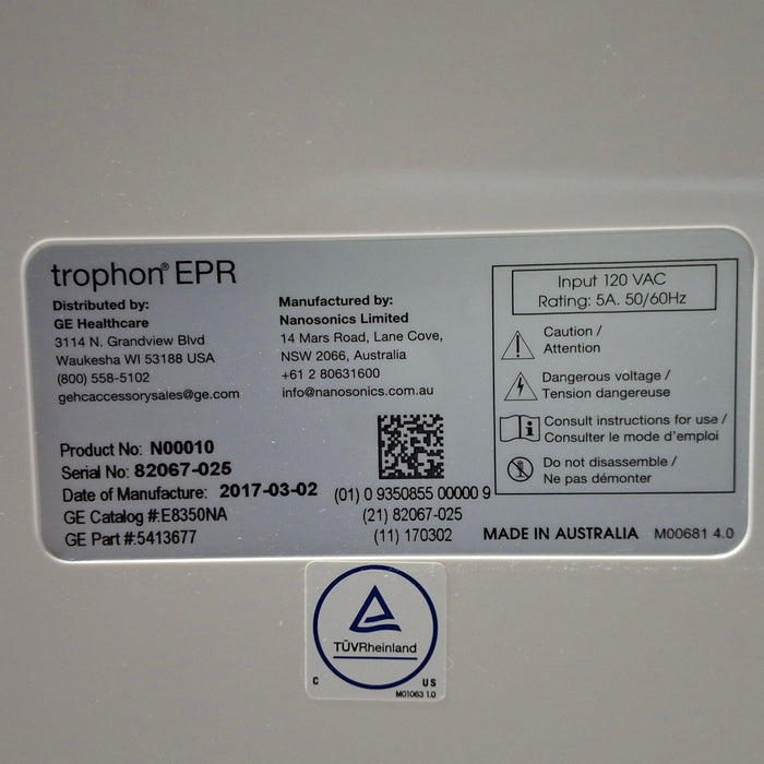 NanoSonics Trophon EPR High Level Disinfection