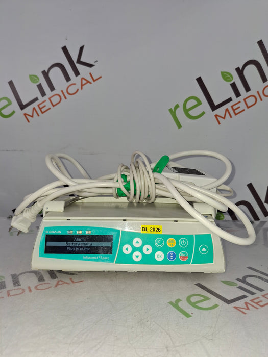 B. Braun Infusomat Space w/Pole Clamp & AC Adapter Infusion Pump