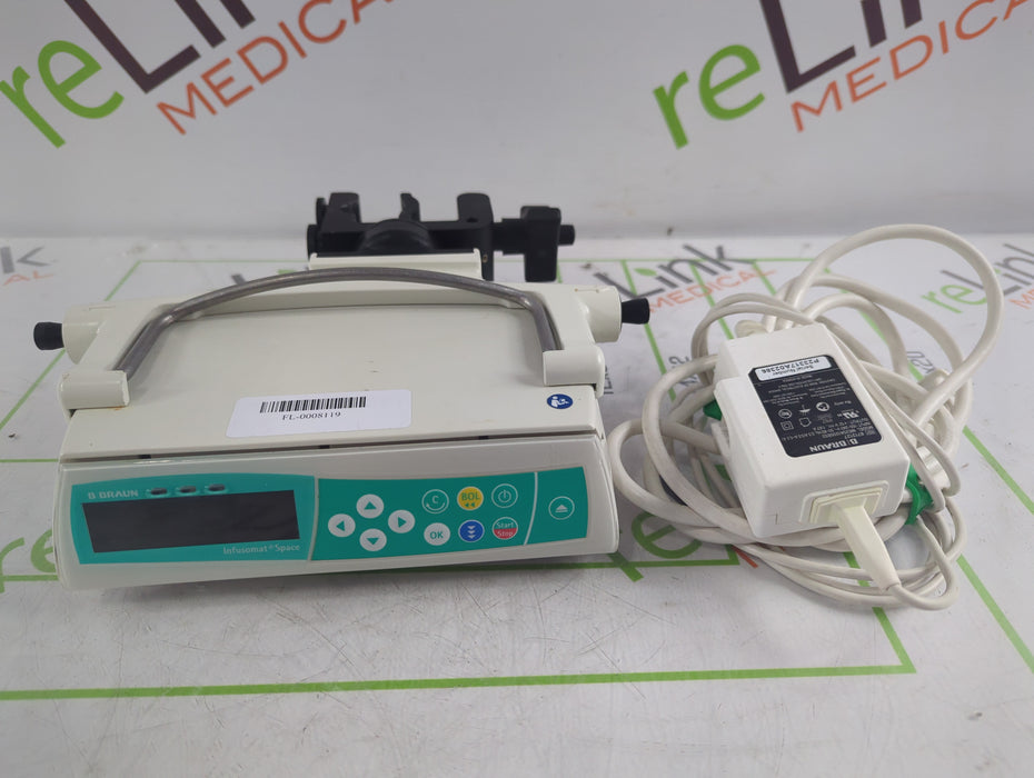 B. Braun Infusomat Space w/Pole Clamp & AC Adapter Infusion Pump