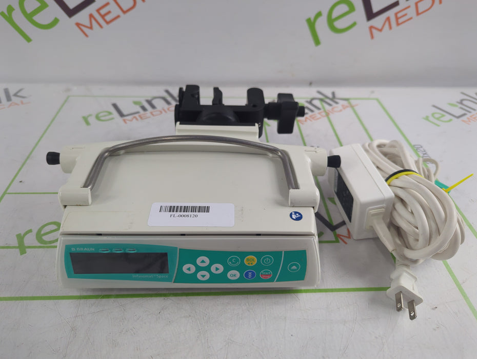 B. Braun Infusomat Space w/Pole Clamp & AC Adapter Infusion Pump