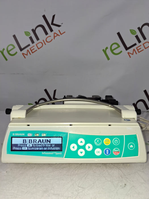 B. Braun Infusomat Space w/Pole Clamp & AC Adapter Infusion Pump