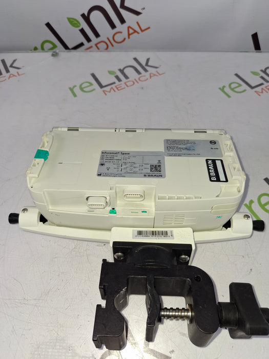 B. Braun Infusomat Space w/Pole Clamp & AC Adapter Infusion Pump