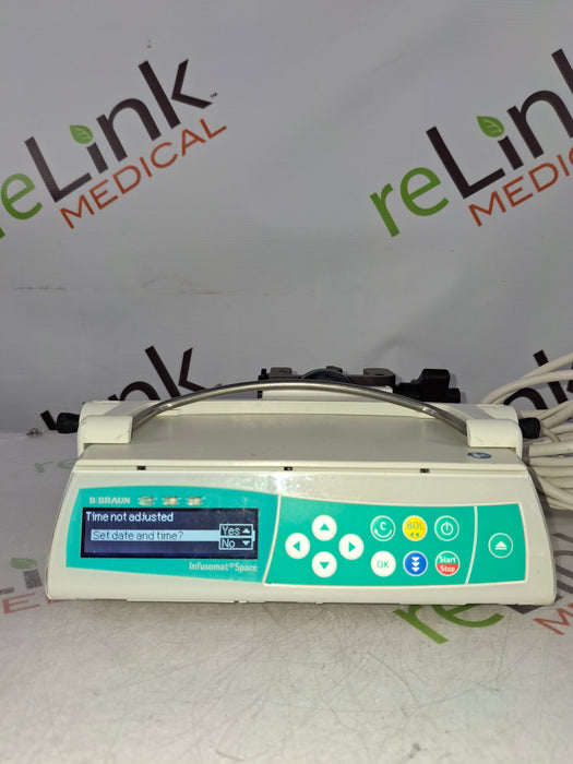 B. Braun Infusomat Space w/Pole Clamp & AC Adapter Infusion Pump