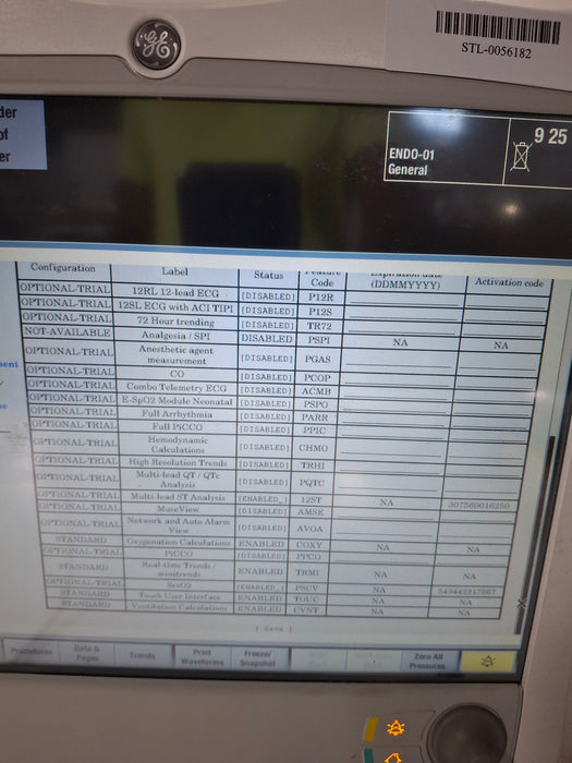 GE Healthcare Carescape B450 Post Anesthesia Care Patient Monitor