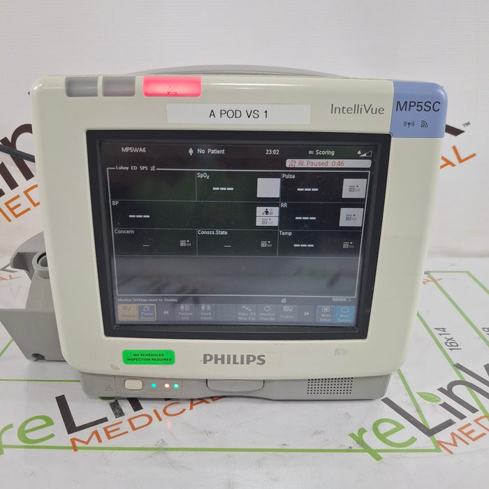 Philips IntelliVue MP5SC Fast SpO2, NIBP Spot Check Monitor