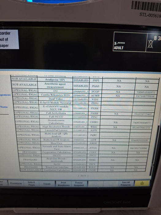 GE Healthcare Carescape B450 Emergency Care Patient Monitor