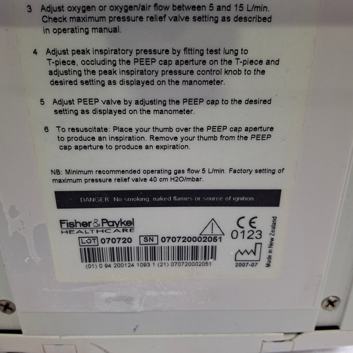 Fisher & Paykel Neopuff Infant T-Piece Resuscitator