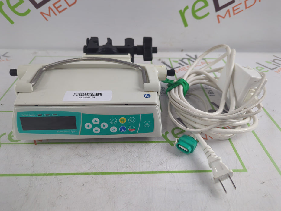 B. Braun Infusomat Space w/Pole Clamp & AC Adapter Infusion Pump