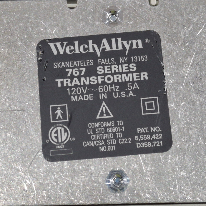 Welch Allyn 767 Series Otoscope/Ophthalmoscope Wall Tranformer without Heads