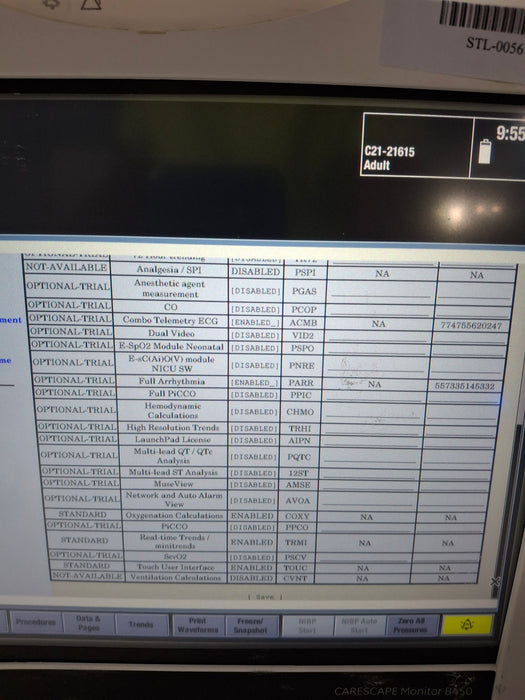 GE Healthcare Carescape B450 Critical Care Patient Monitor