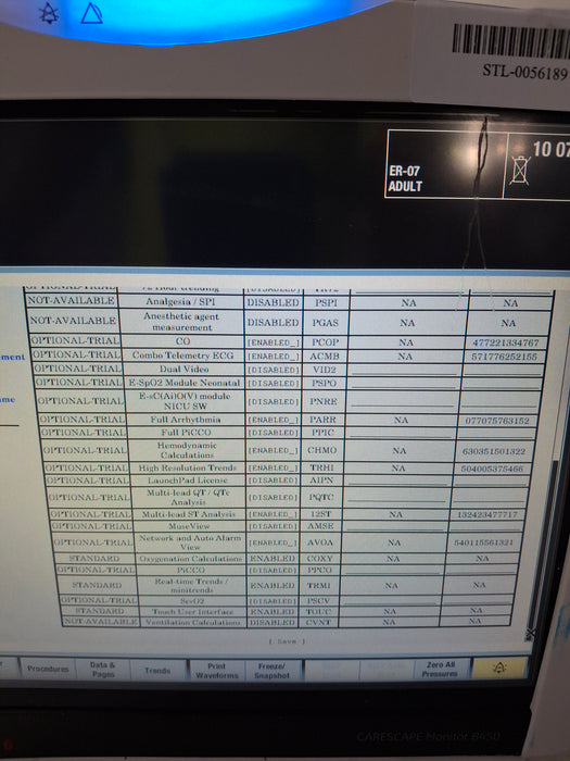 GE Healthcare Carescape B450 Emergency Care Patient Monitor