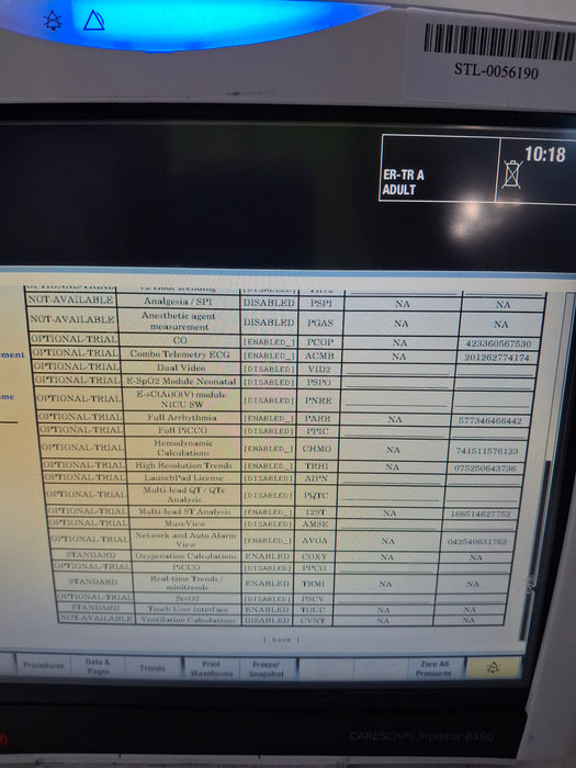 GE Healthcare Carescape B450 Emergency Care Patient Monitor