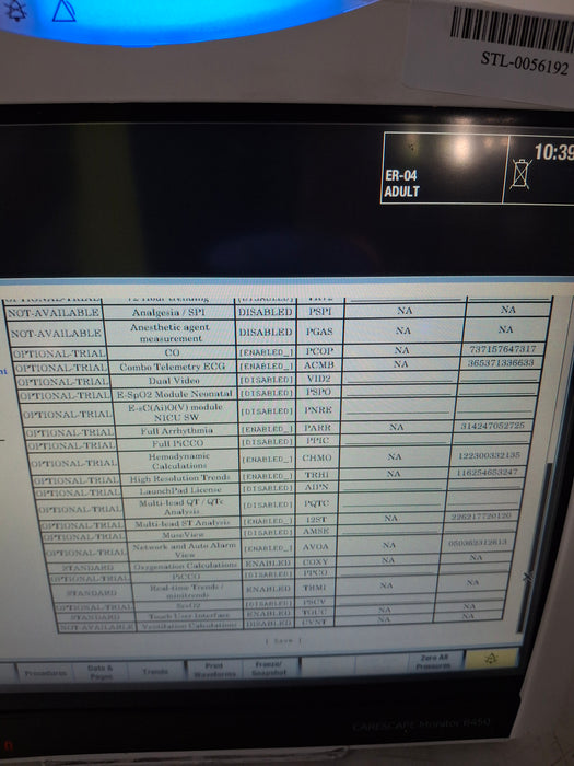 GE Healthcare Carescape B450 Emergency Care Patient Monitor