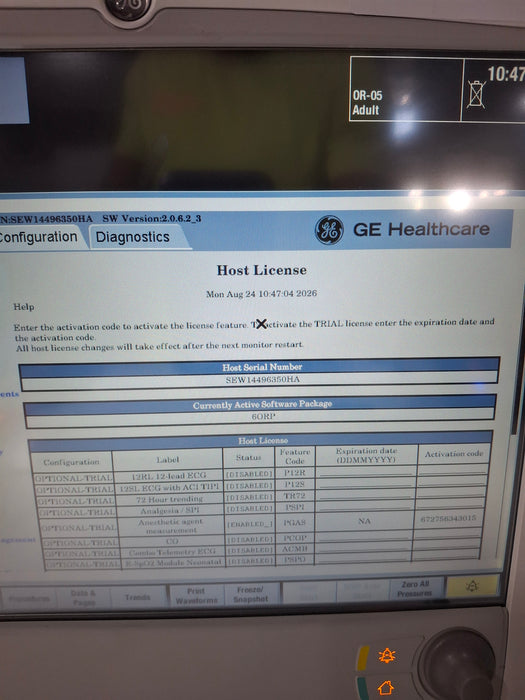 GE Healthcare Carescape B650 Anesthesia Care Patient Monitor