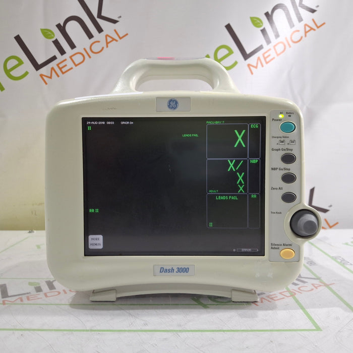 GE Healthcare Dash 3000 - Masimo SpO2 Patient Monitor