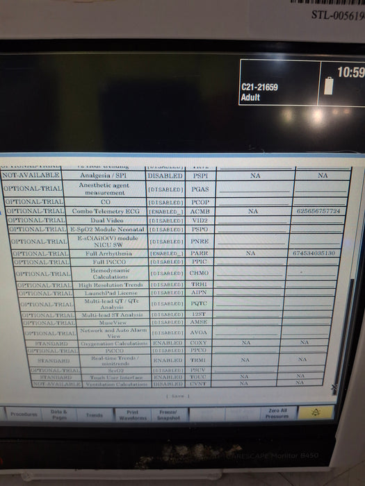 GE Healthcare Carescape B450 Critical Care Patient Monitor