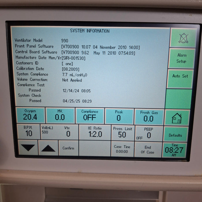 Spacelabs Healthcare Spacelabs Healthcare BleaseSirius Anesthesia Machine Anesthesia reLink Online
