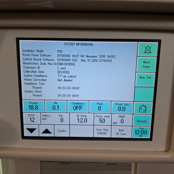 Spacelabs Healthcare Spacelabs Healthcare BleaseSirius Anesthesia Machine Anesthesia reLink Online