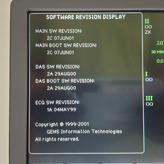 GE Healthcare Dash 4000 - Masimo SpO2 Patient Monitor