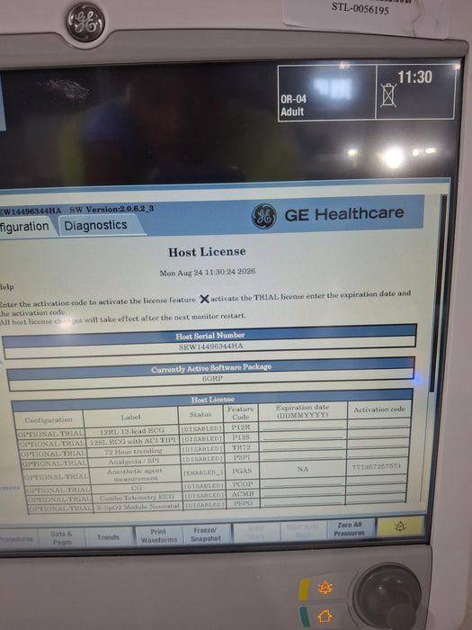 GE Healthcare Carescape B650 Anesthesia Care Patient Monitor
