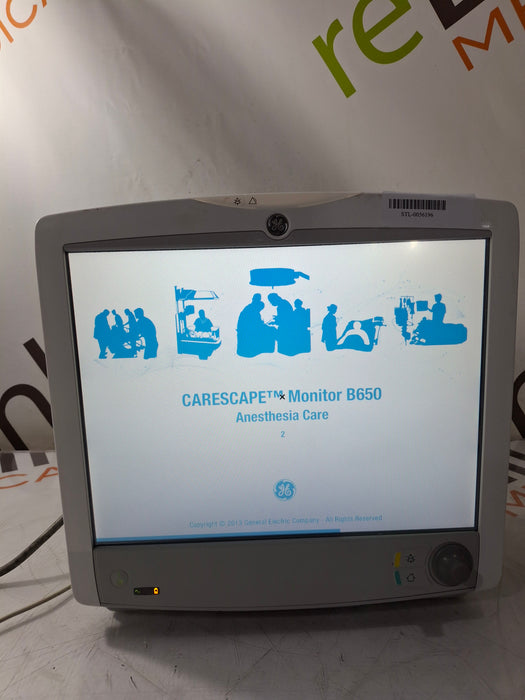 GE Healthcare Carescape B650 Anesthesia Care Patient Monitor