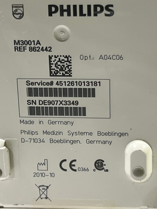 Philips M3001A-A04C06 OxiMax SpO2, NIBP, ECG, Temp, IBP MMS Module