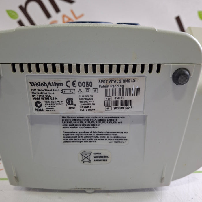 Welch Allyn Spot LXi - NIBP, SureTemp Plus, Masimo SpO2 Vital Signs Monitor