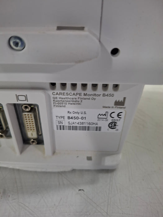 GE Healthcare Carescape B450 Critical Care Patient Monitor