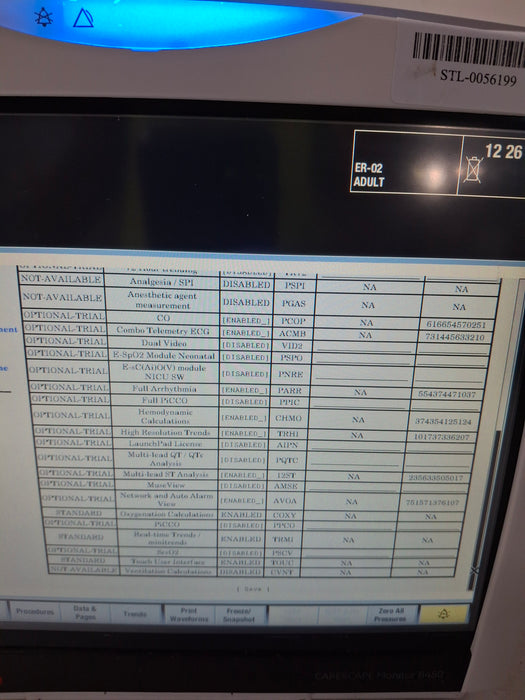 GE Healthcare Carescape B450 Emergency Care Patient Monitor