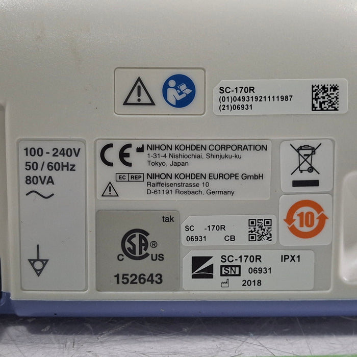 Nihon Kohden BSM-1753 Life Scope PT Transport Patient Monitor