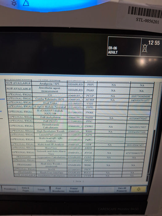 GE Healthcare Carescape B450 Emergency Care Patient Monitor