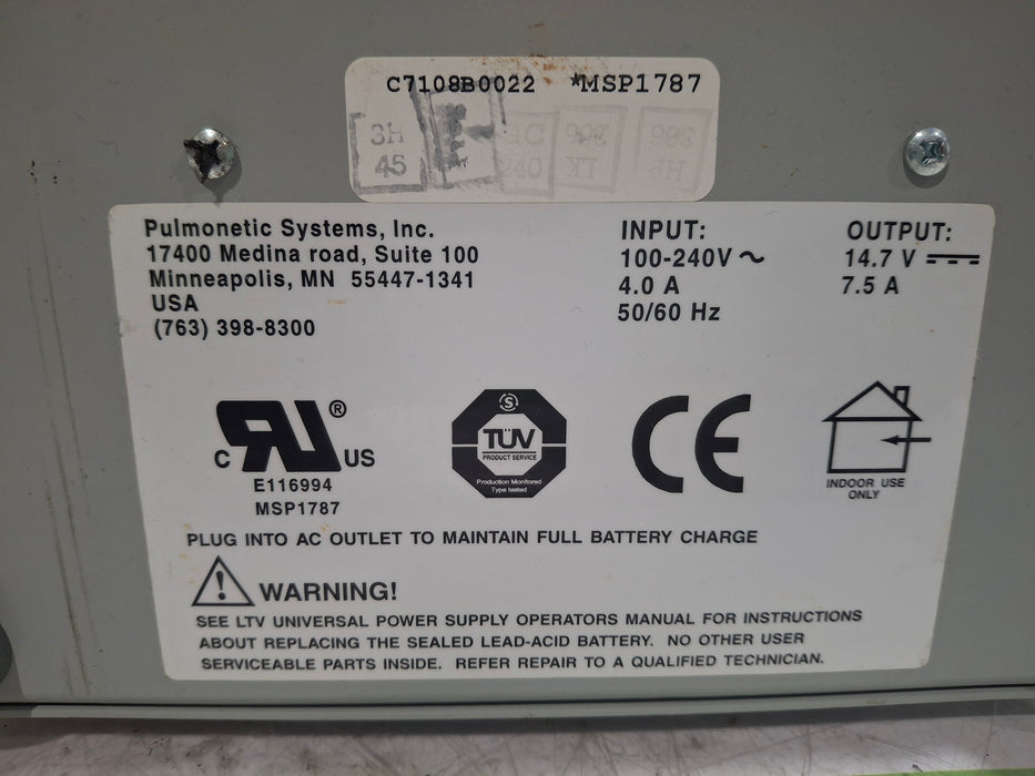 Pulmonetic Systems LTV UPS