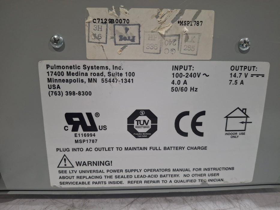 Pulmonetic Systems LTV UPS