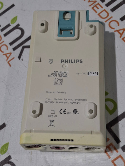 Philips M3001A-C18 Fast SpO2, NIBP, 12 lead ECG, Temp, IBP MMS Module